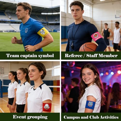 Customized Patch, Captain's Patches, Personalized Photos/Logos Can Be Printed, Non-Slip Soccer Captain's Armbands, Universal for Adults Children (Solid Style)
