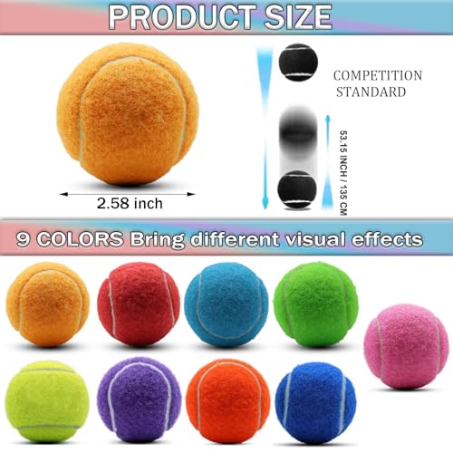 SHYUJAJIE Tennis Balls, 20 Pack Training Tennis Balls,High Elasticity Practice Tennis for Beginner, Exercise Playing Balls for Pet Dog - color: Light Orange