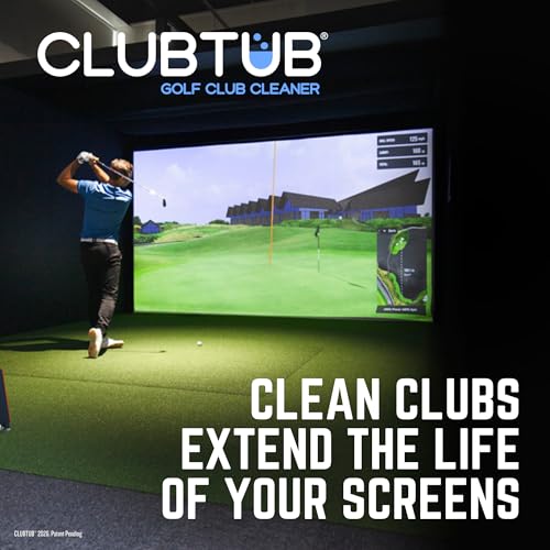 Golf Club Cleaner. 4-Gallon Tub with Dual 9.5" Stiff Polybutylene Scrubbing Brushes, 5-Inch Lid Hole, Hose Connector and Drain with Metal Handle