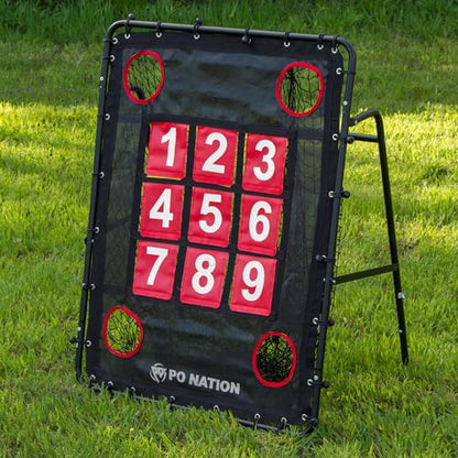 Baseball Pitching Net with Strike Zone Target for Training | Pitchers Practice Net for Baseball & Softball Throwing Net Rebounder - style: Red