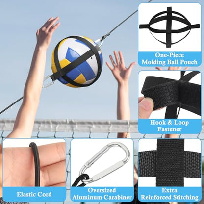 Volleyball Training Equipment Aid System - Adjustable High Elasticity Volleyball Spike Trainer, Solo Spiking Hitting Serving Like a Pro Volleyball Practice Equipment Gift for Beginners & Experts