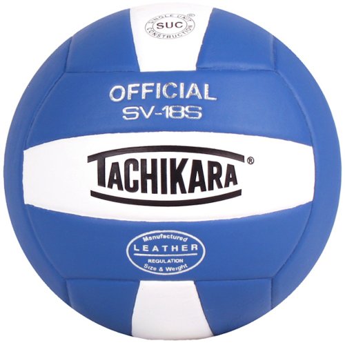 Tachikara Institutional Quality Composite Leather Volleyball, Royal-White - color: Royal-White
