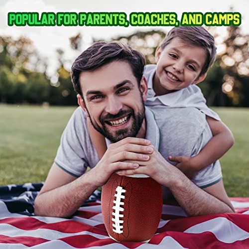 Jerify 12 Pcs Composite Leather Footballs Official Composite Ball Inflatable Football with Pump Indoor Outdoor Football Bulk for Training and Recreational Play - size: Size 6
