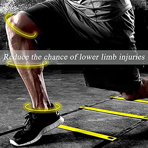 Agility Ladder Flexibility Training Ladder, Speed Agility Training Set, with Resistance Parachute/12 Cones,Unisex's Premium Trainer Kit