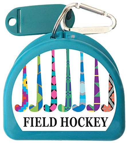 Field Hockey Case for Mouth Guards, Retainers - Winning Team - Aqua - color: Aqua