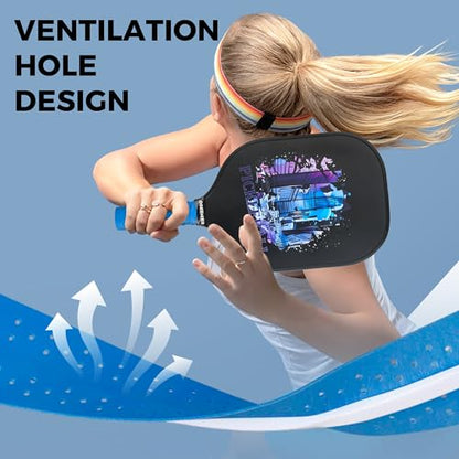 Pickleball Paddle Grips, Pack of 6, Non-Slip & Moisture Wicking Overgrip Tape for Pickleball Paddles - color: Black + Blue + Green Yellow