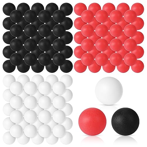 Libima 120 Pack Colored Table Tennis Balls 40 mm Plastic Balls Bulk for 4th of July Carnival Wedding Pool Games, DIY Arts, Pet Toys, School Patriotic Activities - color: Red, Black, White