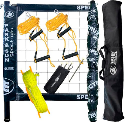 Park & Sun Sports Spectrum Classic: Adjustable Professional Outdoor Volleyball Net System - color: Navy