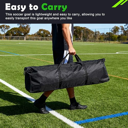 12'x6' Portable Soccer Goal Heavy Duty Steel Frame with Net for Backyard Soccer Game for Outdoor Sports Backyard Lawns Practice Training Target Soccer Goal Field