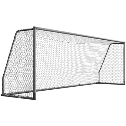 NAIZEA Soccer Goals - 24x8/21x7/18x7/12x6/16x7/10x6/8x6/6x4FT Soccer Goals for Backyard Training- Portable Metal Soccer Net for Youth & Adults - Heavy Duty Steel for Indoor Outdoor Games & Practice - size: 21ft x 7ft, style: Pro-Grey/Alu