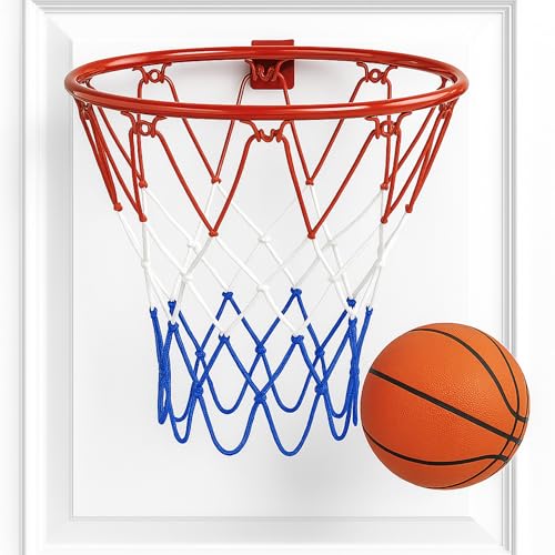 ArtCreativity Mini Over-the-Door Basketball Hoop Game – Easy to Hang, No Assembly Required – Includes 1 Mini Ball & Durable Net Hoop – Indoor Basketball Toy Gift for Kids, Teens & Adults Bedroom Play