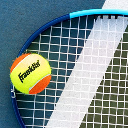 Franklin Sports Starter Tennis Balls - Pressureless, Low Bounce for Beginners - Great for Training + Practice - 3 Pack - All Court Surface