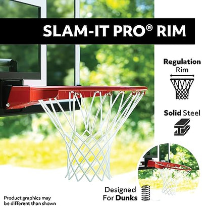 Lifetime 71526 Backboard and Rim Competition Combo Black/Orng, 54-Inch