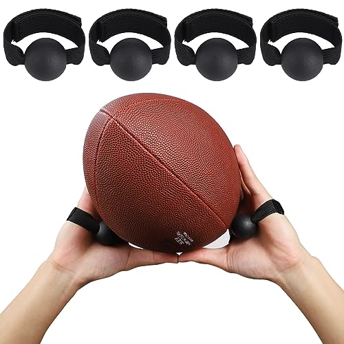 TOBWOLF 4PCS American Football Catching Trainer Band, Rugby Football Catching Receiver Trainers, Football Receiving Training, Volleyball Catching Training Hand Strap Beginner Practice Fingertip