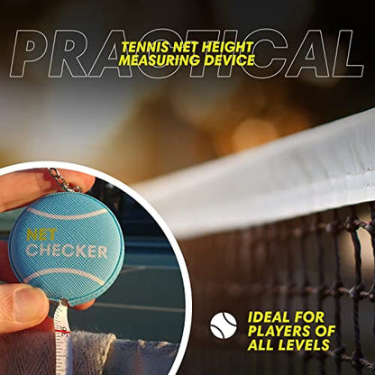 Scoring Right Net Checker Tennis Net Height Measuring Tape and Keyring - color: Blue