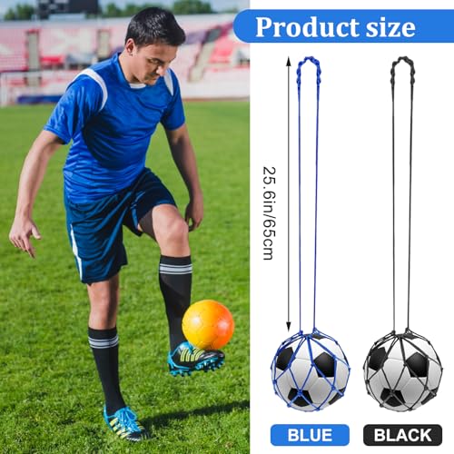 2 Pcs Football Kick Trainer Bags Solo Soccer Kick Trainer Practice Equipment Training Aid Soccer Return Trainers Net Ball Training Equipment Fits Ball Size 3, 4, 5