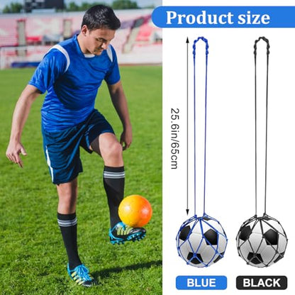 2 Pcs Football Kick Trainer Bags Solo Soccer Kick Trainer Practice Equipment Training Aid Soccer Return Trainers Net Ball Training Equipment Fits Ball Size 3, 4, 5