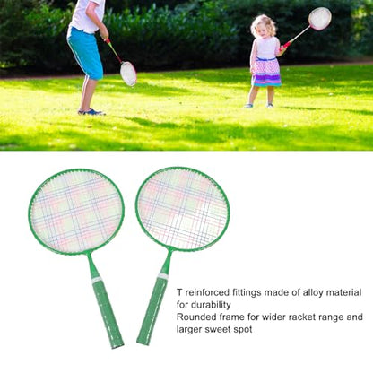 Badminton Rackets for Children, 1 Pair Kids Badminton Rackets with 2 Shuttlecocks 1 Table Tennis Ball Carrying Bag, Portable Badminton Rackets Set for Indoor and Outdoor Sport