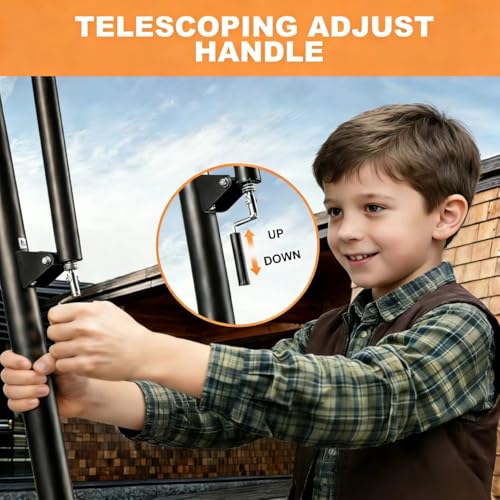 Basketball Hoop Outdoor 44 Inch Shatterproof PC Backboard, 18" Rim, Portable Basketball Goal with Crank Adjustment & Wheels, for Teens & Adults to Enjoy Comfortable Indoor & Outdoor Basketball