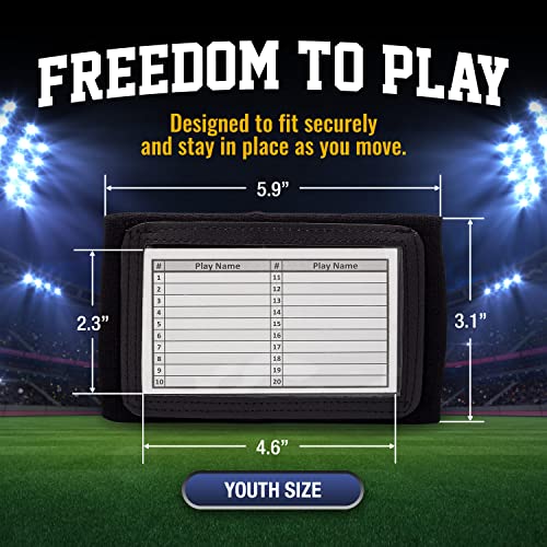 Playsheet Wristband Single Window - Softball, Football, Baseball - Youth 10 Pack