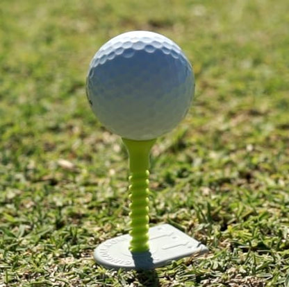 MARGIN Golf Driving Range tee Holder and Flexible Golf tees, for Grass, Automatic and Stays in Place, Height Adjustable, consistent tee Height, virtually Unbreakable Plastic tees 2 1/2" & 3 1/4"