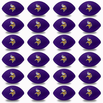 Franklin Sports NFL Team Stress Balls - Bulk Football Party 24 Pack - Squishy Stress Ball for Adults & Kids - 83MM - NFL Logo & Color