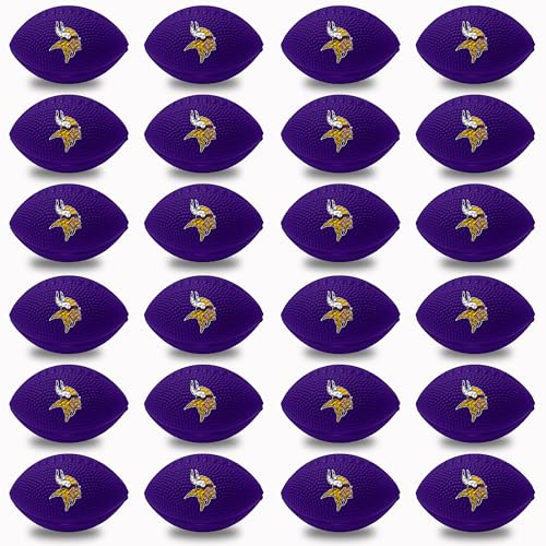 Franklin Sports NFL Team Stress Balls - Bulk Football Party 24 Pack - Squishy Stress Ball for Adults & Kids - 83MM - NFL Logo & Color