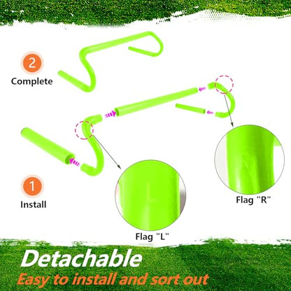 10 Pcs 6" Speed Agility Training Hurdles with 6 Marker Cone Durable Training Hurdle Agility Plyometric All Purpose Speed Hurdle Equipment for Athletes Soccer Basketball Football Practice - color: Green