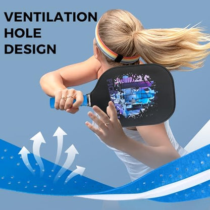 Pickleball Paddle Grips, Pack of 6, Non-Slip & Moisture Wicking Overgrip Tape for Pickleball Paddles - color: Blue
