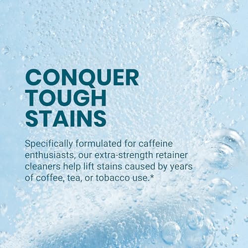 Coffee and Tea Retainer Cleaner Tablets, Removes Odors, Stains, and Plaque, 4-Month Supply, Denture Cleanser for Caffeine Enthusiasts, 120 Tablets by M3 - size: 120 Count (Pack of 1)