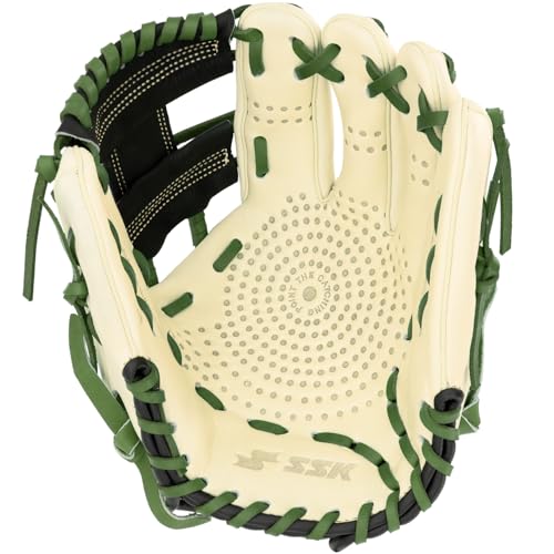 SSK Z5 Craftsman Infield Baseball Glove – 11.25” - 11.5” - 11.75” - 12” – Right & Left Hand Throw - color: Camel/Black/Forest, size: 11.5" - Right Hand Throw