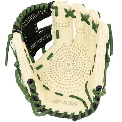SSK Z5 Craftsman Infield Baseball Glove – 11.25” - 11.5” - 11.75” - 12” – Right & Left Hand Throw - color: Camel/Black/Forest, size: 11.5" - Right Hand Throw