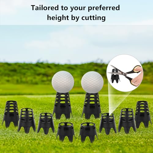 Golf Simulator Tees 20Pcs Plastic Golf Tees for Outdoor Indoor Home Training Practice Simulator Golf Tees Golf Mat Tees for Winter Turf Driving Range 10 Tall+10 Short+1 Mesh Bag