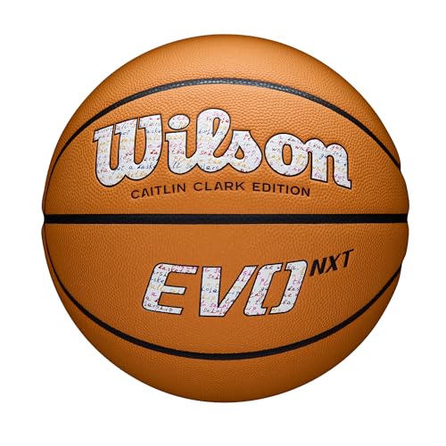 WILSON NCAA Evo NXT Official Indoor Game Basketballs - Sizes 6 and 7 - color: Caitlin Clark 3951, size: Size 7 - 29.5"