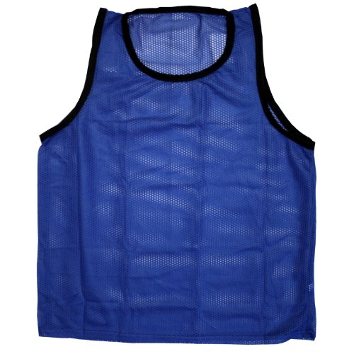 BlueDot Trading Adult & Youth Scrimmage Training Vests for Soccer, Basketball & More – Available in 1, 6, 12, 24 Packs - color: Blue, style: Youth 1 Pack