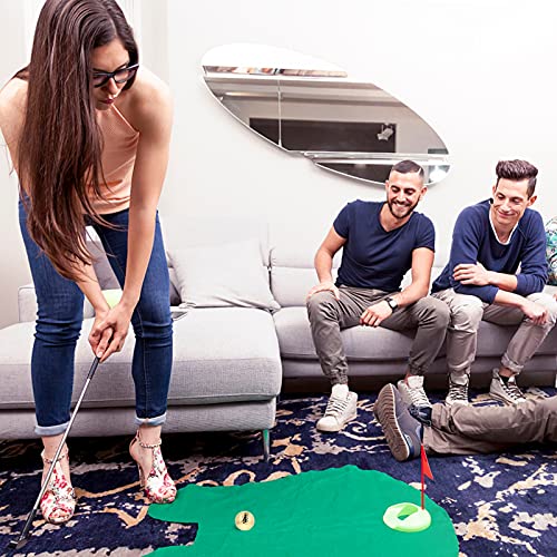 2-Layer Gold Golf Practice Balls Training Aid for Putting Game Lightweight Design for Indoor/Outdoor Use for Golf Enthusiasts