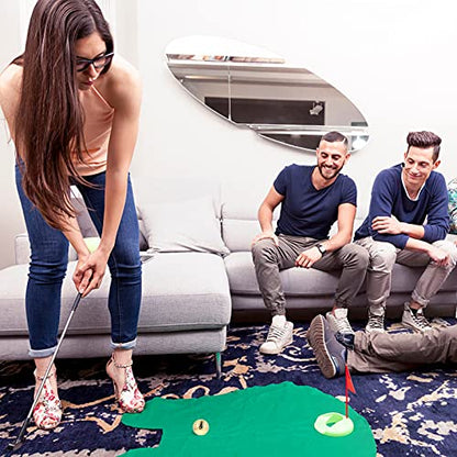 2-Layer Gold Golf Practice Balls Training Aid for Putting Game Lightweight Design for Indoor/Outdoor Use for Golf Enthusiasts