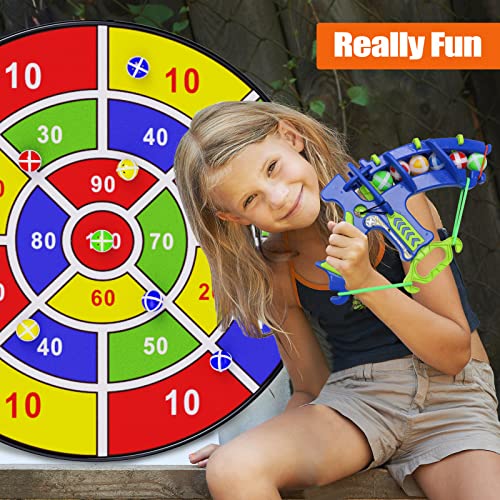 BooTaa 29" Large Dart Board for Kids, Kids Dart Board with Sticky Balls, Boys Toys, Indoor/Sport Outdoor Fun Party Play Game Toys, Birthday Gifts for 3 4 5 6 7 8 9 10 11 12 Year Old Boys Girls - style: 100 Scores +Outer Space + Bow