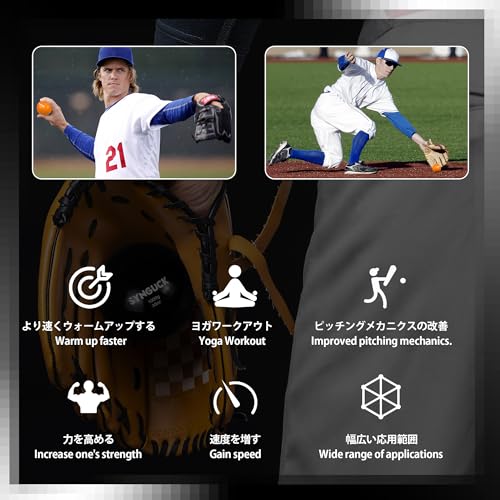 SYNGUCK 4/6 Pack Weighted Plyo Balls Set for Baseball & Softball Training - Improve Power, Pitching, Hitting - Perfect for Yoga, Fitness, Plyometrics - All Skill Levels - style: 10/14/16/18oz