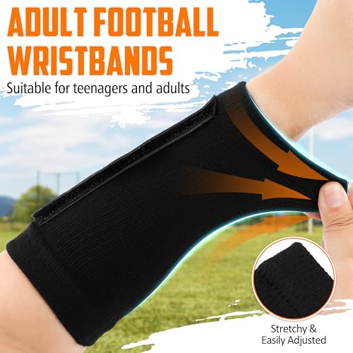 5 Pack Football Wristbands, Triple Window Quarterback (QB) Football Play Wristbands for Signs - style: Audlt