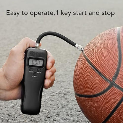 Luocute Electric Ball Pump, Sports Air Pump Automatic Stop with LCD Display and 600mAh Rechargeable Battery, Fast Inflation for Basketball Football Volleyball Soccer