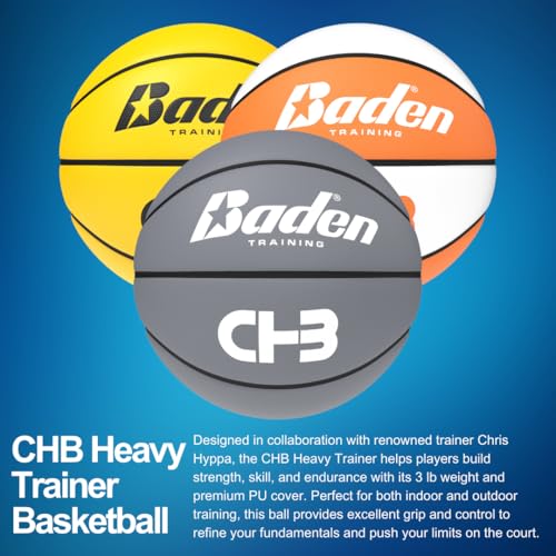 Baden | CHB Heavy Trainer Basketball | Premium Composite Cover | Men's, Women's & Youth Sizes - size: Youth 28.5"