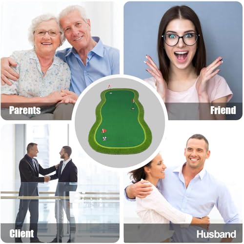 Golf Putting Green/Mat-Golf Training Mat- Professional Golf Practice Mat- Green Long Challenging Putter for Indoor/Outdoor - style: 4.8x8ft mat