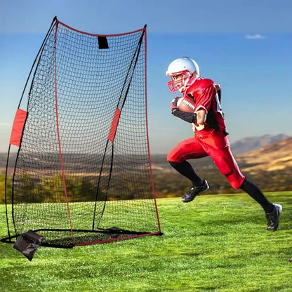 Football Kicking Cage Net - Heavy Duty Portable Training Net with Steel Frame for Backyard Indoor Outdoor Field Goal Training & Punting Passing Kicking Practice - Kids & Adults Use - style: Football Kicking Cage Net