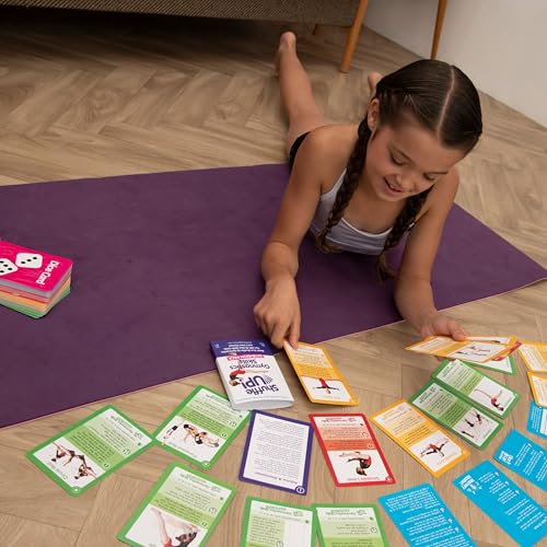 Shuffle Up Gymnastics Games Skills Pack - Family Games with 22 New Fun & Active Skills Cards for Kids, Gymnastics Equipment for Kids, Gymnastics Gifts for Girls & Boys - style: Gymnastics Skills Pack