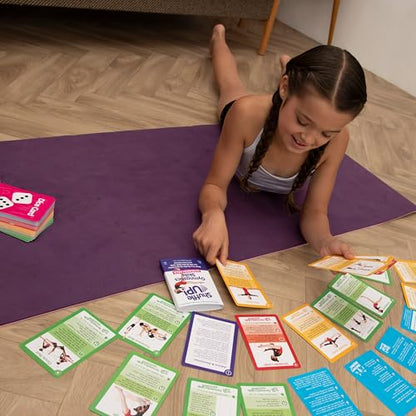 Shuffle Up Gymnastics Games Skills Pack - Family Games with 22 New Fun & Active Skills Cards for Kids, Gymnastics Equipment for Kids, Gymnastics Gifts for Girls & Boys - style: Gymnastics Skills Pack