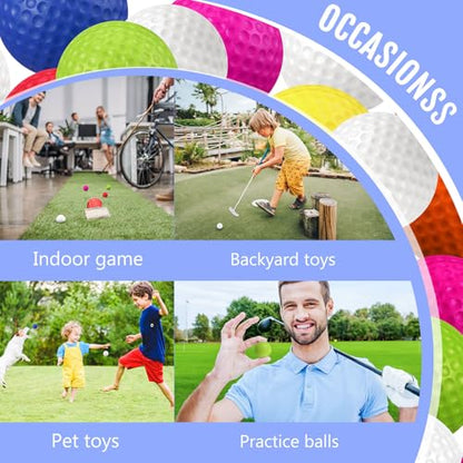 Junkin 24 Pcs Foam Golf Practice Balls Realistic Feel and Flight Training Sport Balls Elastic Soft Foam Golf Balls for Indoor or Outdoor Backyard Training