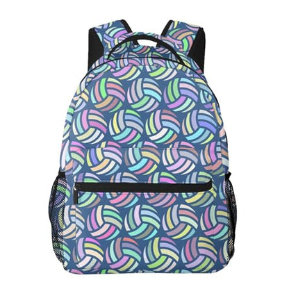 Cute Volleyball Ball Backpack For School Laptop Bags Bookbag Big Casual Daypack For Student Girls Boys Kids Teens Travel Sports Work