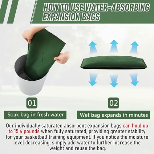 3 Pcs Pop up Blocker Defender Basketball & Football Soccer Training Dummy, 38" Blocking Dummy Set with Water-Absorbent Weight Bags & Carrying Bag, Foldable Training Equipment