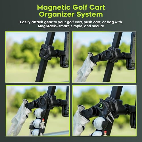 Method Golf MagStack Accessory Pro Pack –Golf Ball & Tee Holder, Glove & Scorecard Clip Plus 5-in-1 Divot Repair Tool – Premium Accessories for Golf Carts, Push Carts & Bags